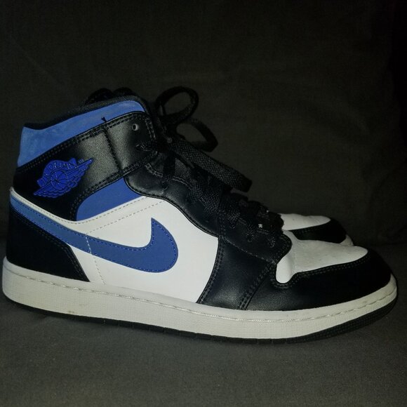 JORDAN 1 MID White Black Racer Blue - Picture 2 of 8